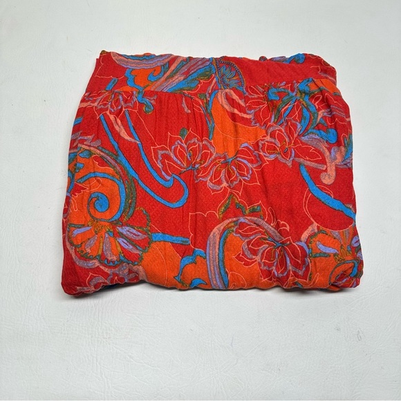 Intimately free people miles away Elegant Red Paisley floral Maxi Dress size L - Picture 11 of 11